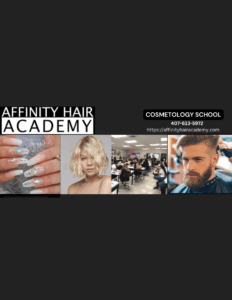 Cosmetology school highlights hairstyles and nails.